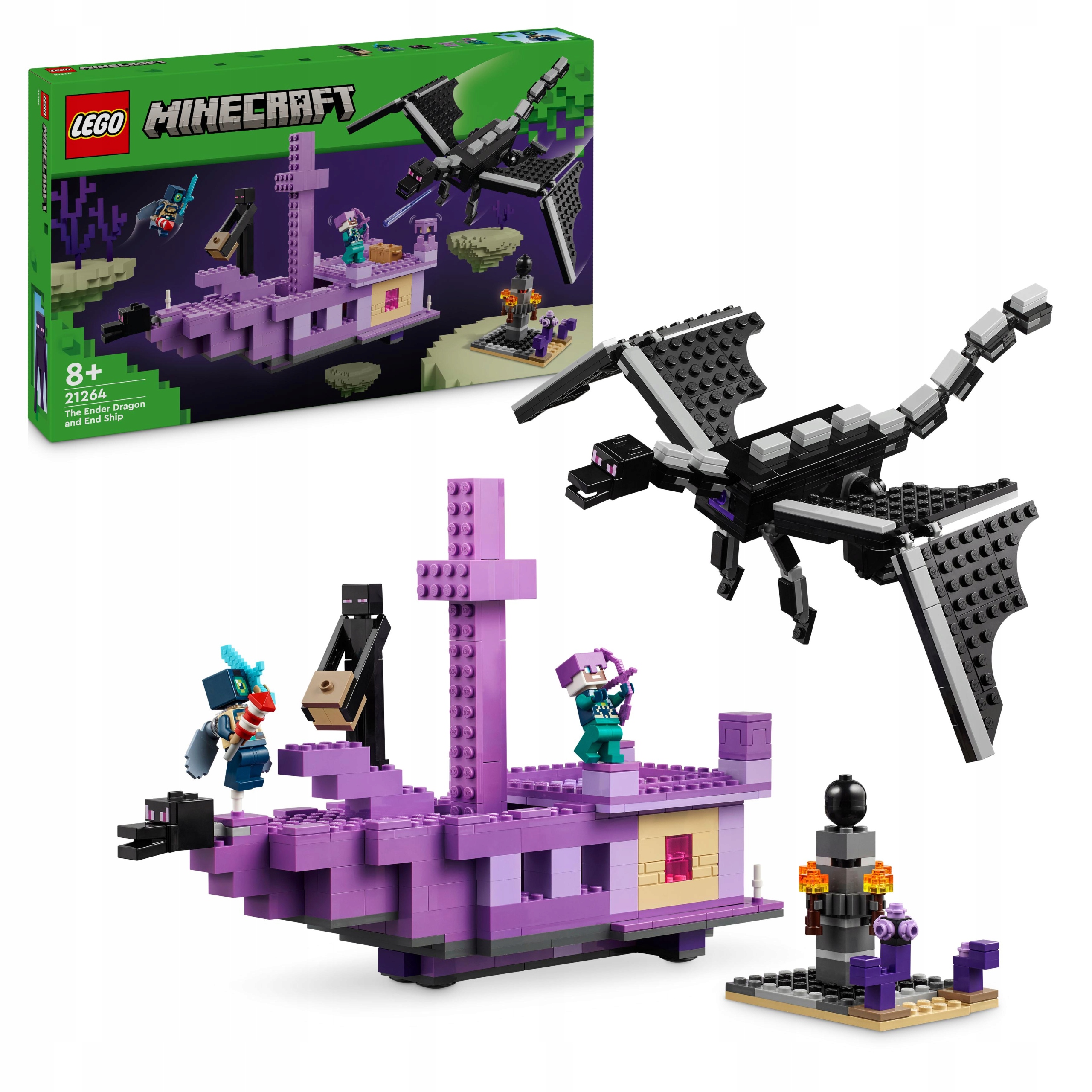 LEGO MINECRAFT 21264 Smok Kresu i Statek Kresu MAJKRAFT