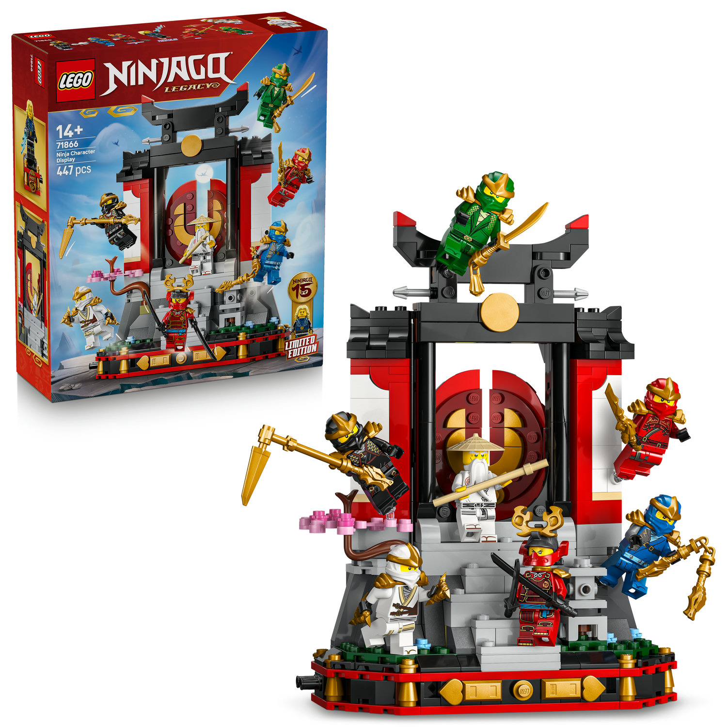 klocki LEGO NINJAGO 71866 Wystawa Ninja 15 lat ninja go kai ozdoba lloyd wu