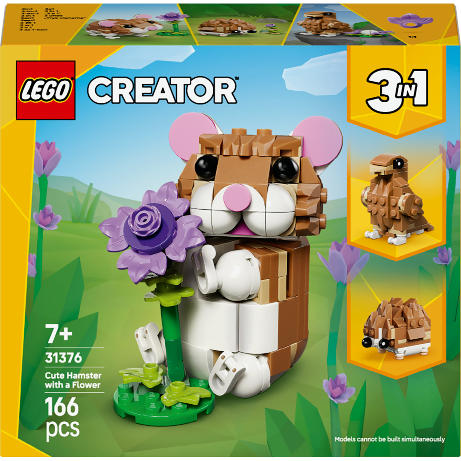 LEGO Creator Uroczy chomik z kwiatuszkiem ptaszek jeż