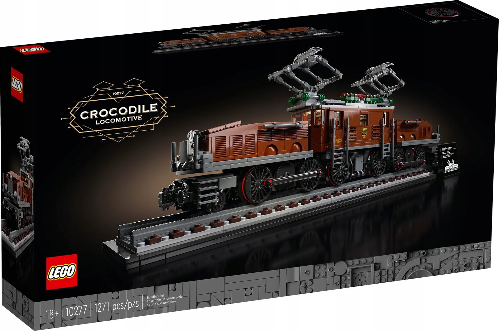 LEGO ICONS 10277 Lokomotywa Crocodile Pociąg Elektrowóz kolejka
