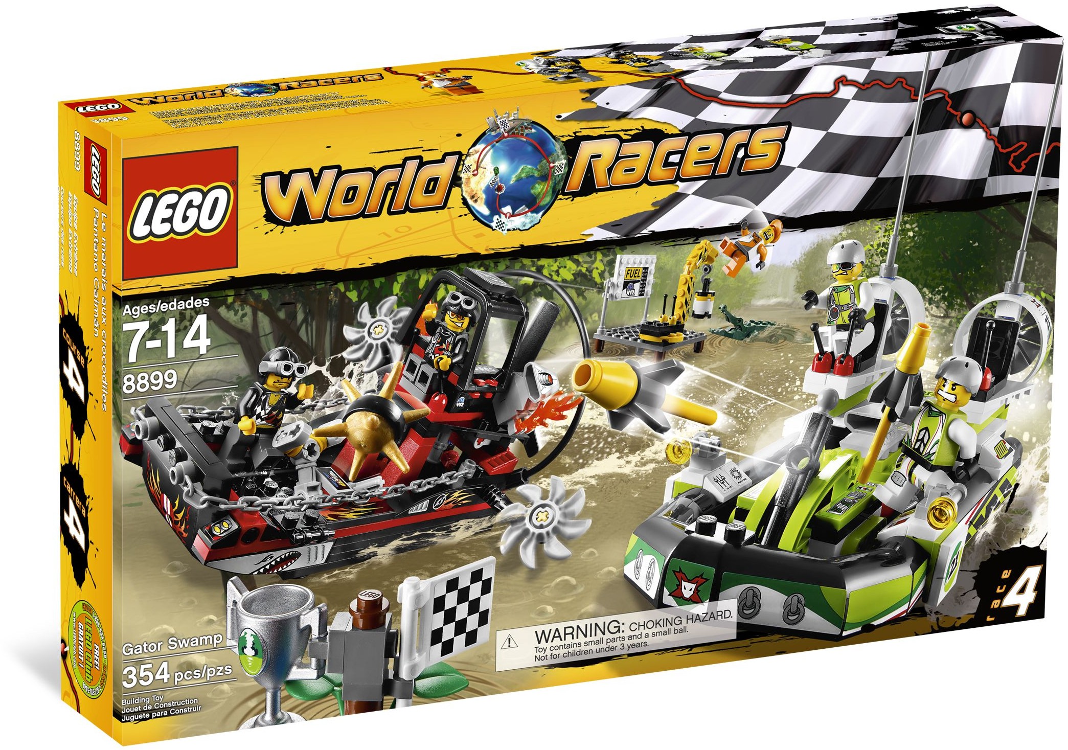 Zdjęcie galerii dla zestawu LEGO Racers 8899 Racers Krokodyle bagno Wyścig Poduszkowiec rzadki zestaw