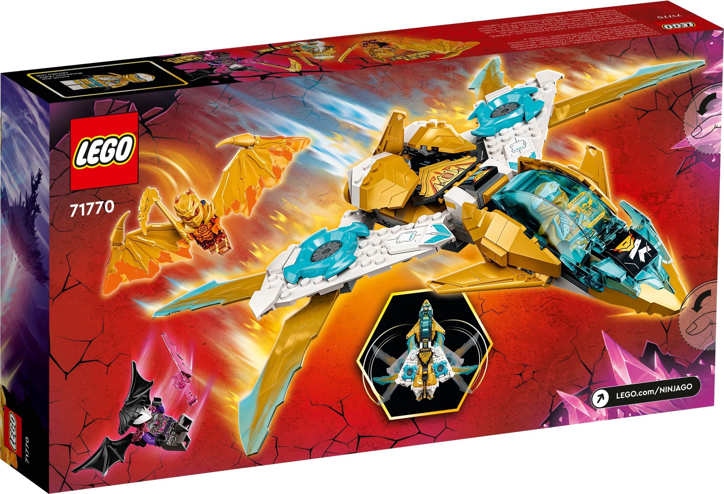 Zdjęcie galerii dla zestawu LEGO Ninjago Złoty Smoczy Kai ze skrzydłami Golden Dragon klocki ninja go