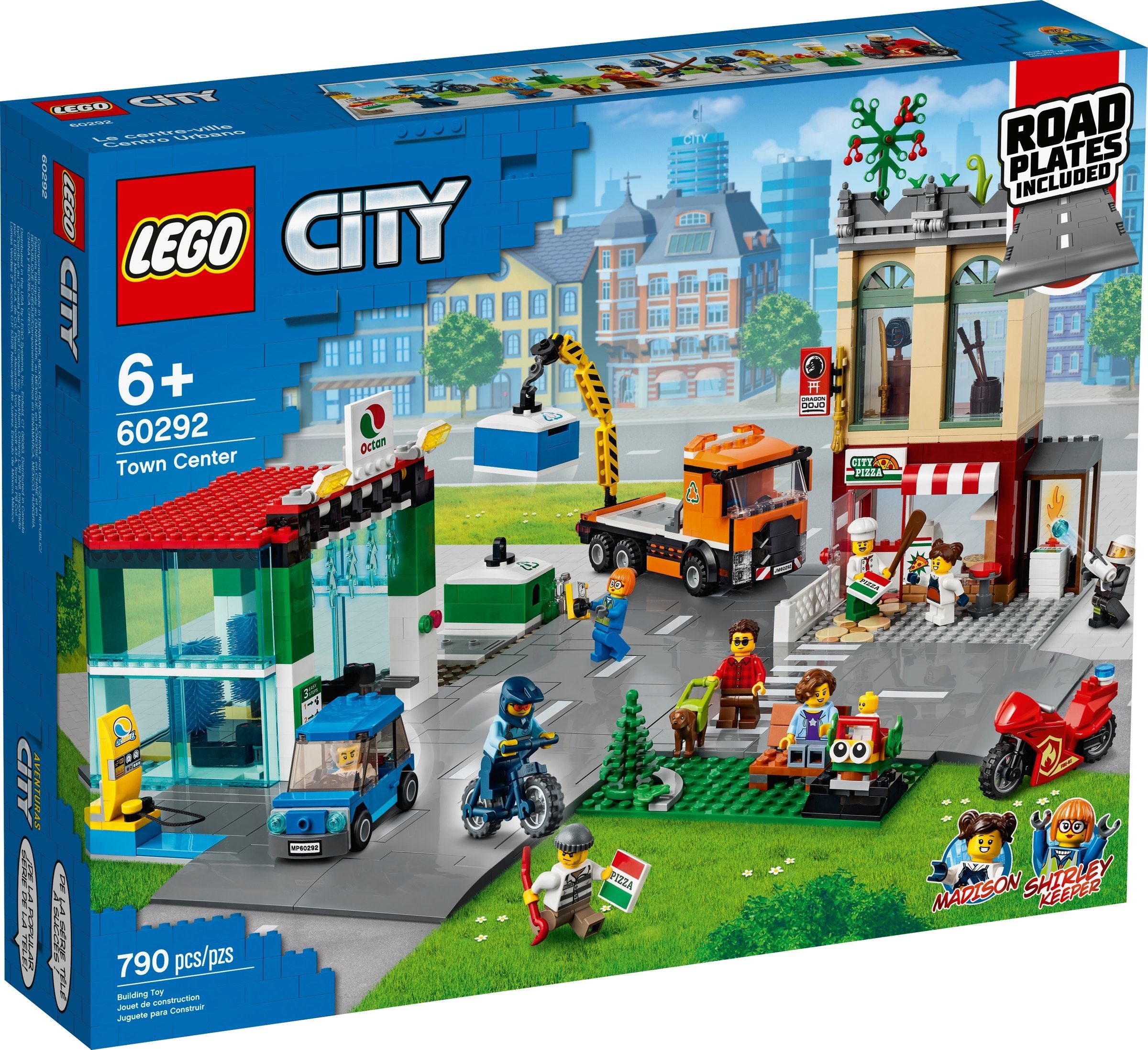 Zdjęcie galerii dla zestawu LEGO City 60292 Centrum miasta miasto myjnia stacja benzynowa octan