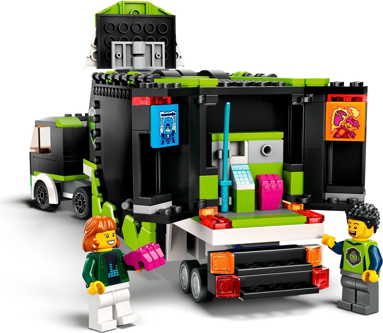 Zdjęcie galerii dla zestawu klocki LEGO City 60388 Ciężarówka na turniej gier gamer