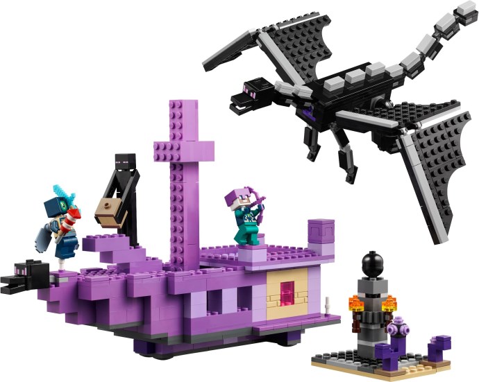 Zdjęcie galerii dla zestawu LEGO MINECRAFT 21264 Smok Kresu i Statek Kresu MAJKRAFT