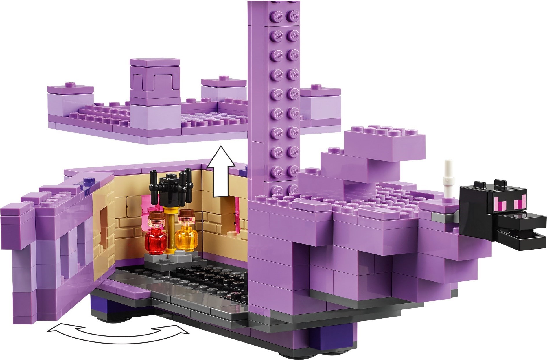 Zdjęcie galerii dla zestawu LEGO MINECRAFT 21264 Smok Kresu i Statek Kresu MAJKRAFT