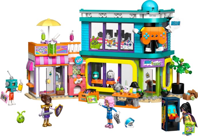 Zdjęcie galerii dla zestawu LEGO Friends 42674 Sklep z grami i komiksami księgarnia gry komiksy