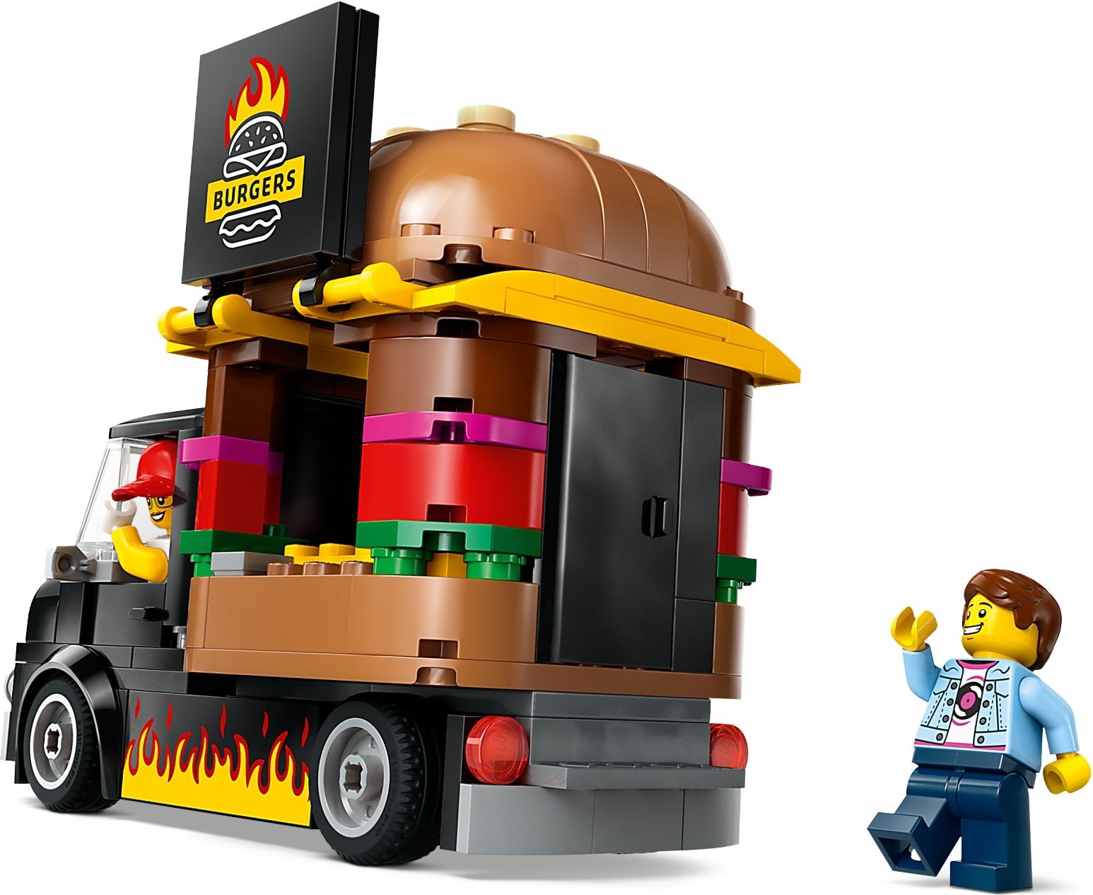 Zdjęcie galerii dla zestawu ZESTAW KLOCKÓW LEGO CITY 60404 CIĘŻARÓWKA Z HAMBURGERAMI PREZENT TOP HIT