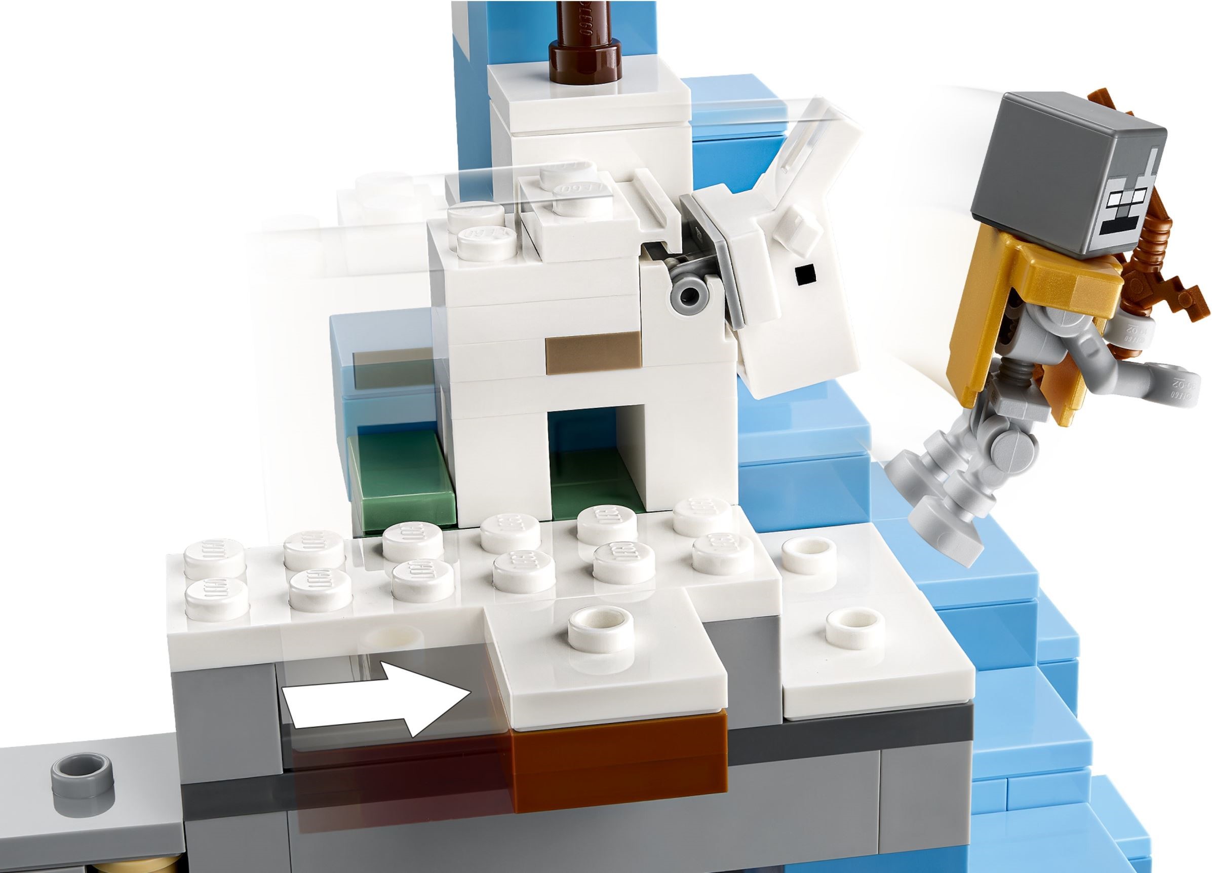 Zdjęcie galerii dla zestawu klocki LEGO Minecraft 21243 Ośnieżone szczyty koza tułacz majkraft