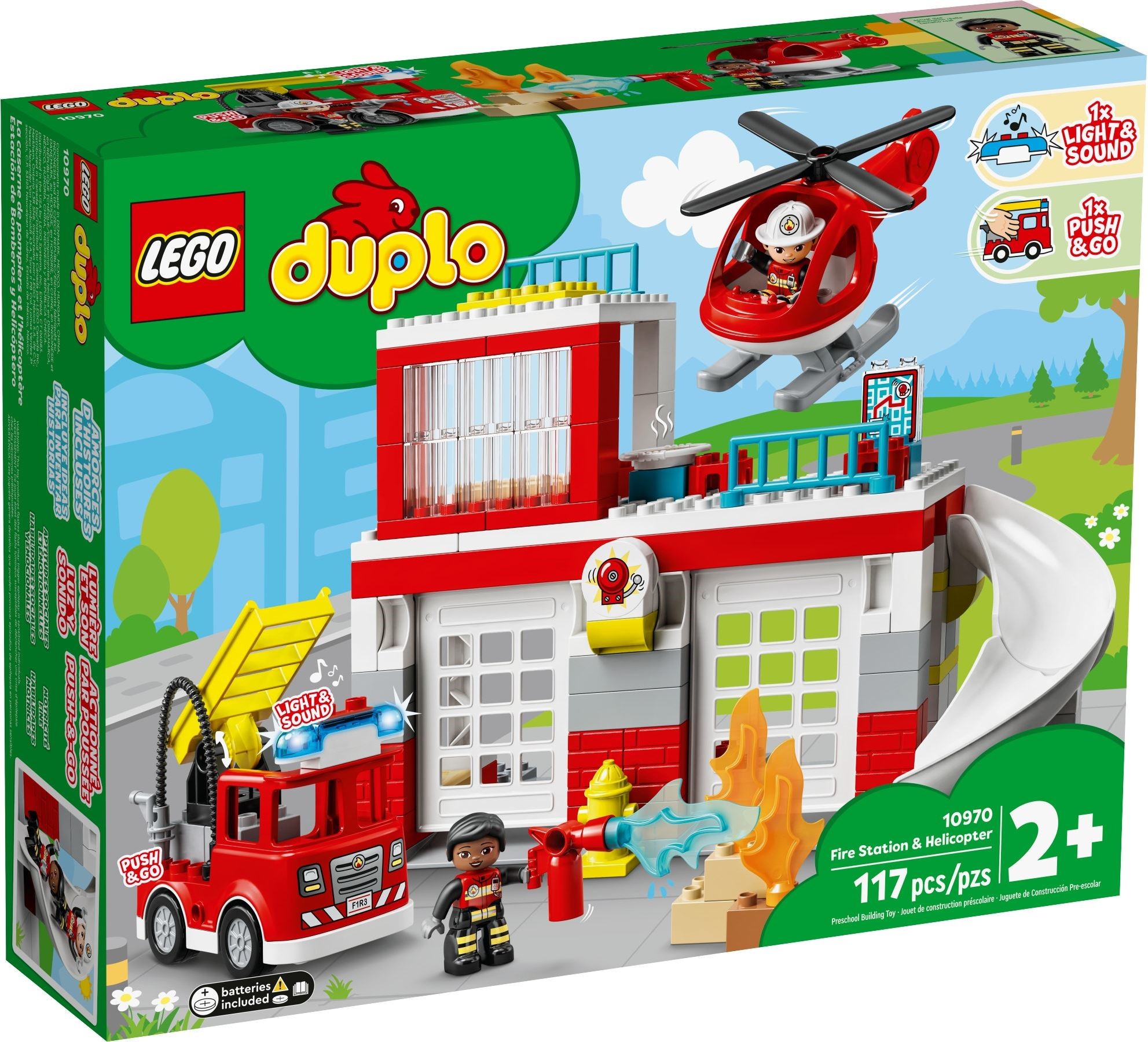 Zdjęcie galerii dla zestawu LEGO Duplo Remiza strażacka i helikopter 10970 straż pożarna strażak