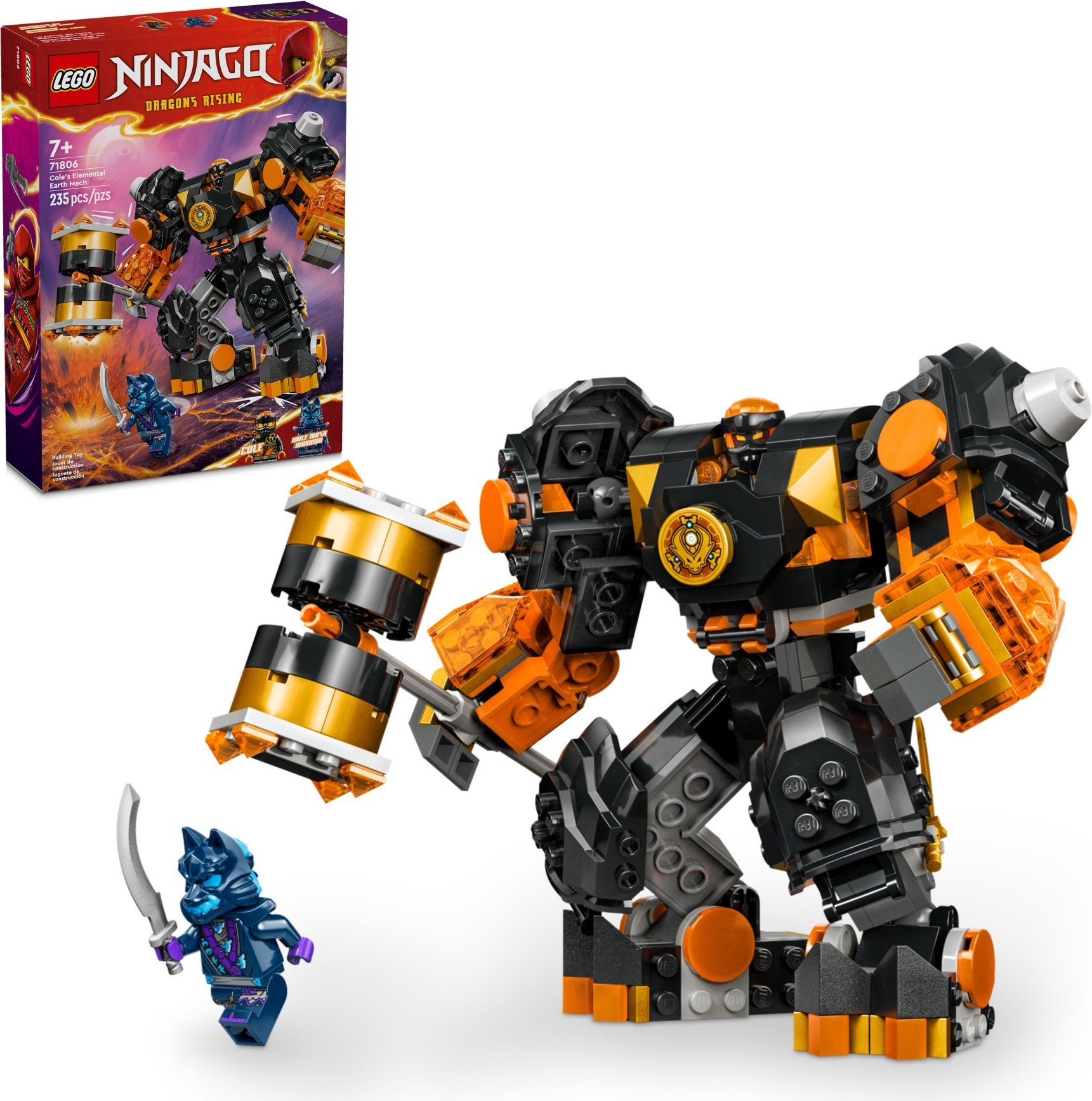 Zdjęcie galerii dla zestawu LEGO NINJAGO MECH ŻYWIOŁU ZIEMI COLE'A ZESTAW DO ZABAWY PREZENT NA ŚWIĘTA