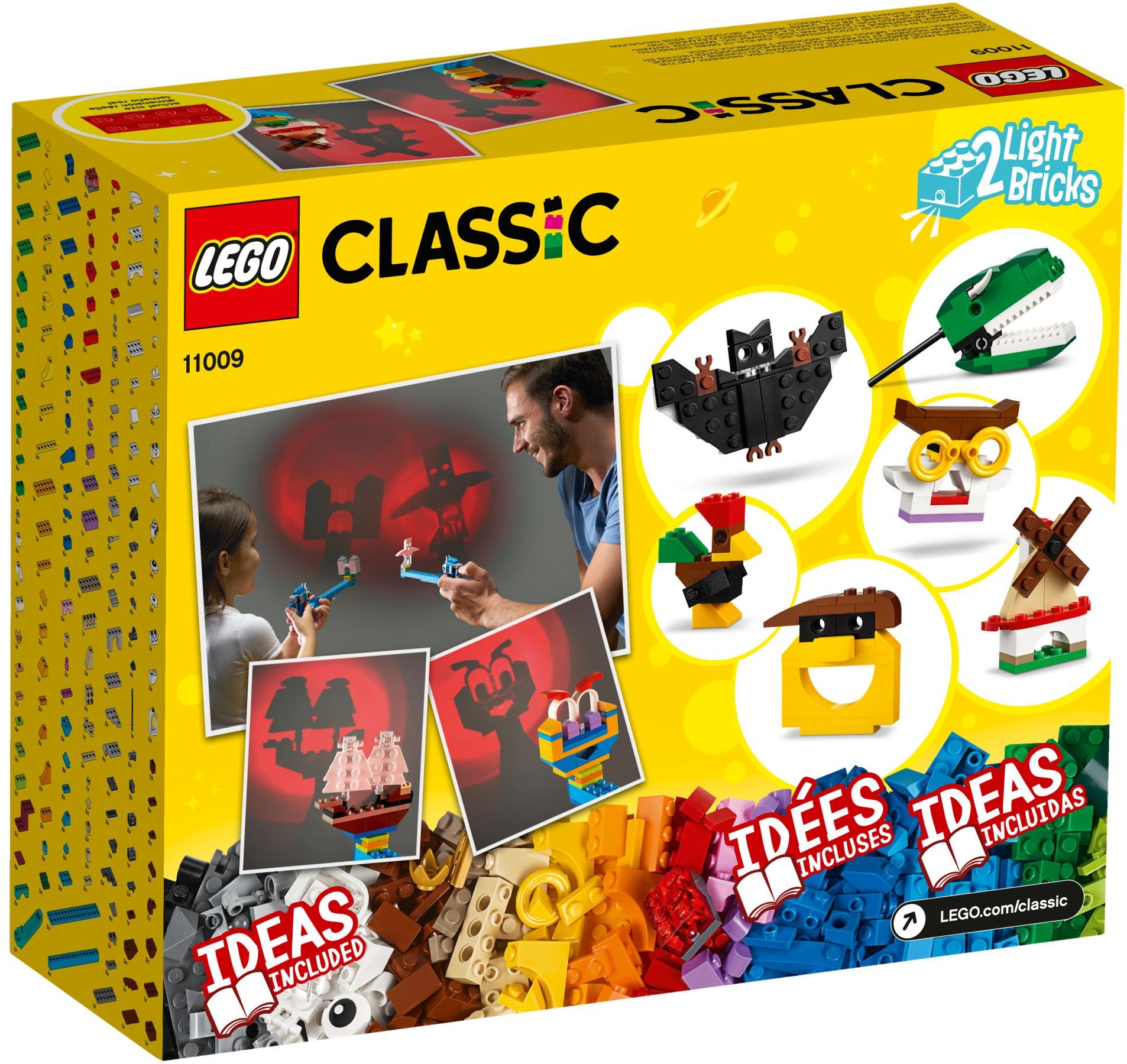 Zdjęcie galerii dla zestawu klocki LEGO Classic 11009 Klocki i światła 11009 świecące klocki