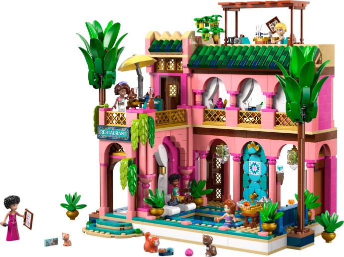 Zdjęcie galerii dla zestawu klocki LEGO Friends Restauracja z ogrodem 42691 kawiarnia domek