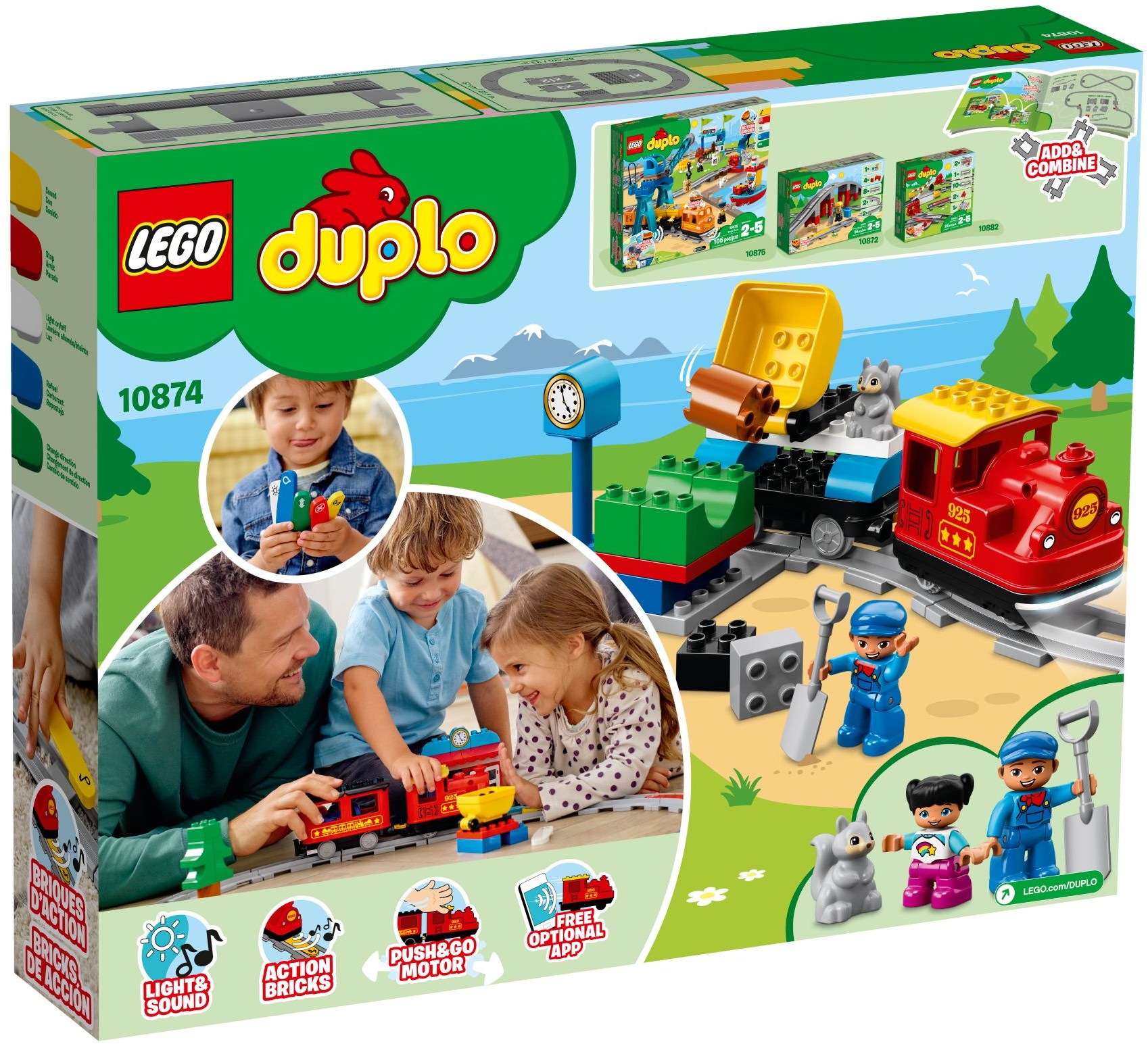 Zdjęcie galerii dla zestawu LEGO Duplo 10874 Pociąg parowy kolejka ciuchcia