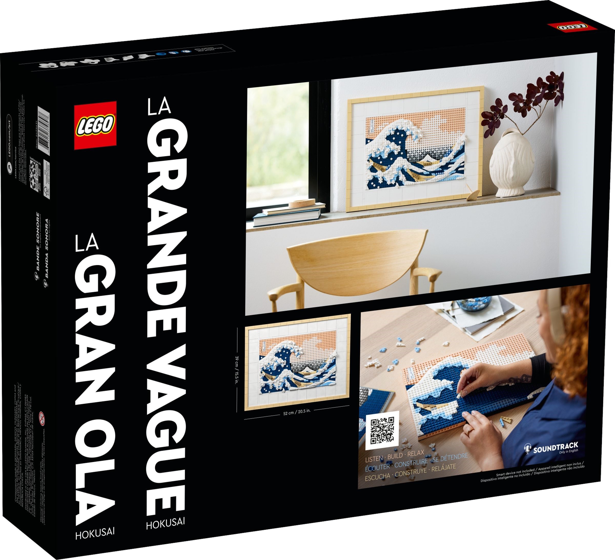 Zdjęcie galerii dla zestawu Lego 31208 Art Hokusai Wielka Fala Japoński panel ścienny 3D Obraz japonia