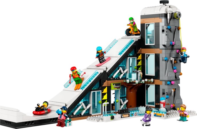 Zdjęcie galerii dla zestawu LEGO City 60366 Teren narciarski i wspinaczkowy stok kurort zima