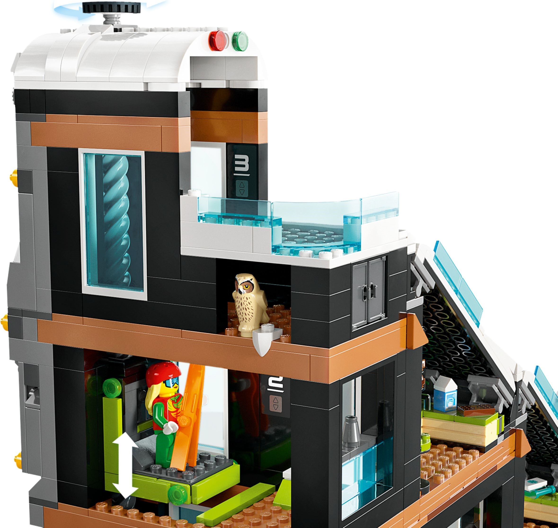 Zdjęcie galerii dla zestawu LEGO City 60366 Teren narciarski i wspinaczkowy stok kurort zima