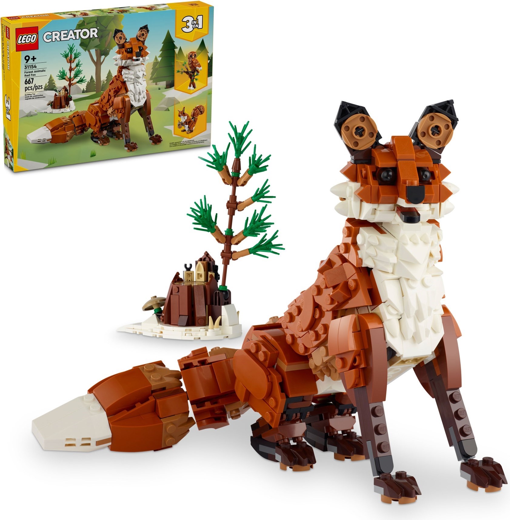 Zdjęcie galerii dla zestawu LEGO Creator 3 w 1 31394 Urocze zwierzątka Panda Ruda Sowa Ryba