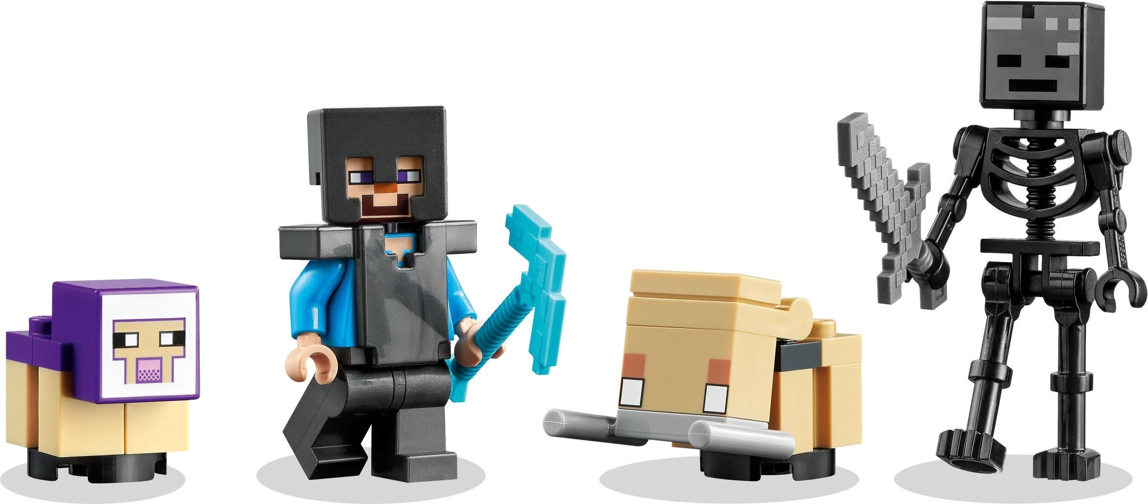 Zdjęcie galerii dla zestawu klocki LEGO Minecraft 21172 Zniszczony portal szkielet steve owca