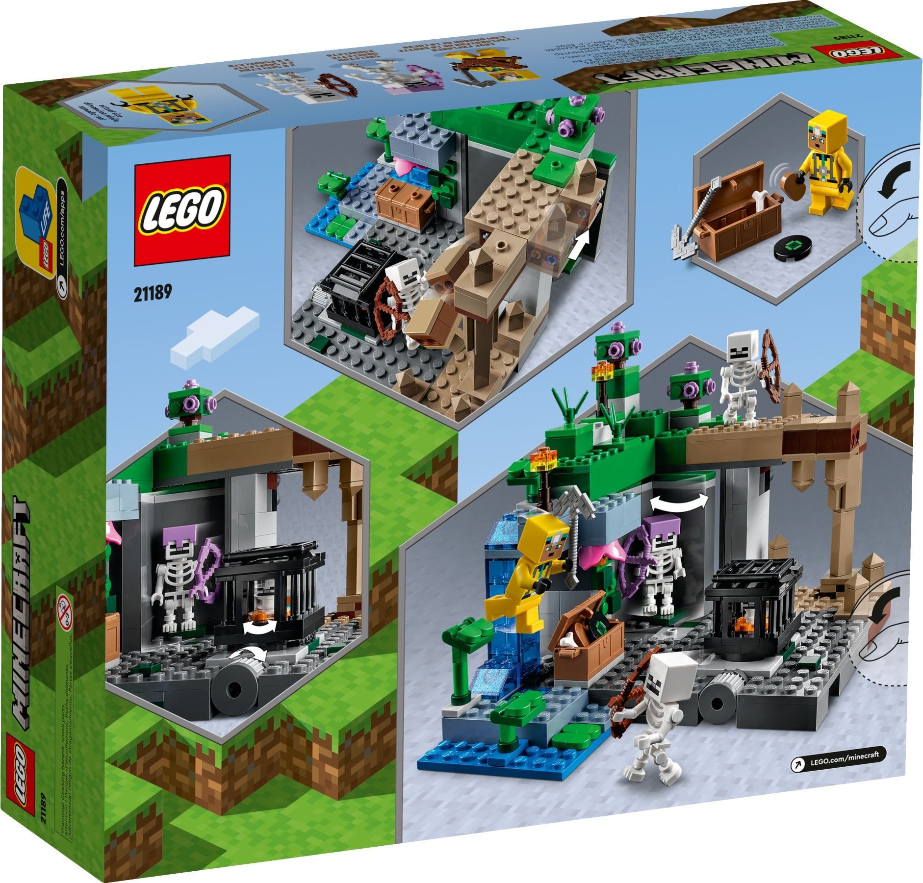 Zdjęcie galerii dla zestawu Klocki LEGO Minecraft Loch szkieletów 21189 364 elementy