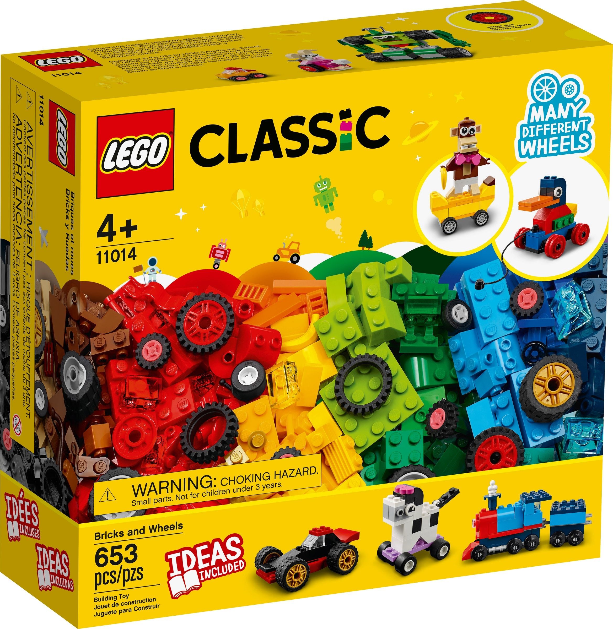 Zdjęcie galerii dla zestawu klocki Lego Classic 11014 klocki na kołach koła auta