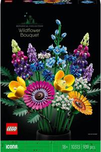 LEGO Icons 10313 Bukiet z polnych kwiatów do wazonu kwiaty słoneczniki OPIS