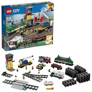 klocki LEGO City 60198 Pociąg towarowy Ciuchcia zestaw tory Kolejka