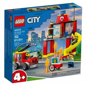 LEGO City 60375 Remiza strażacka i wóz strażacki straż strażak